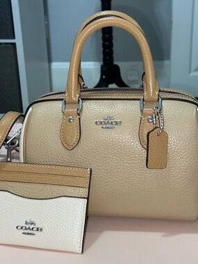 Coach Mini Rowan colorblock crossbody with card case